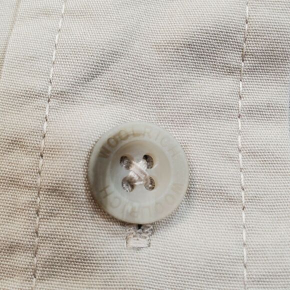 Woolrich Gray Mens Medium Short Sleeve Button Up Made in India - Picture 3 of 10